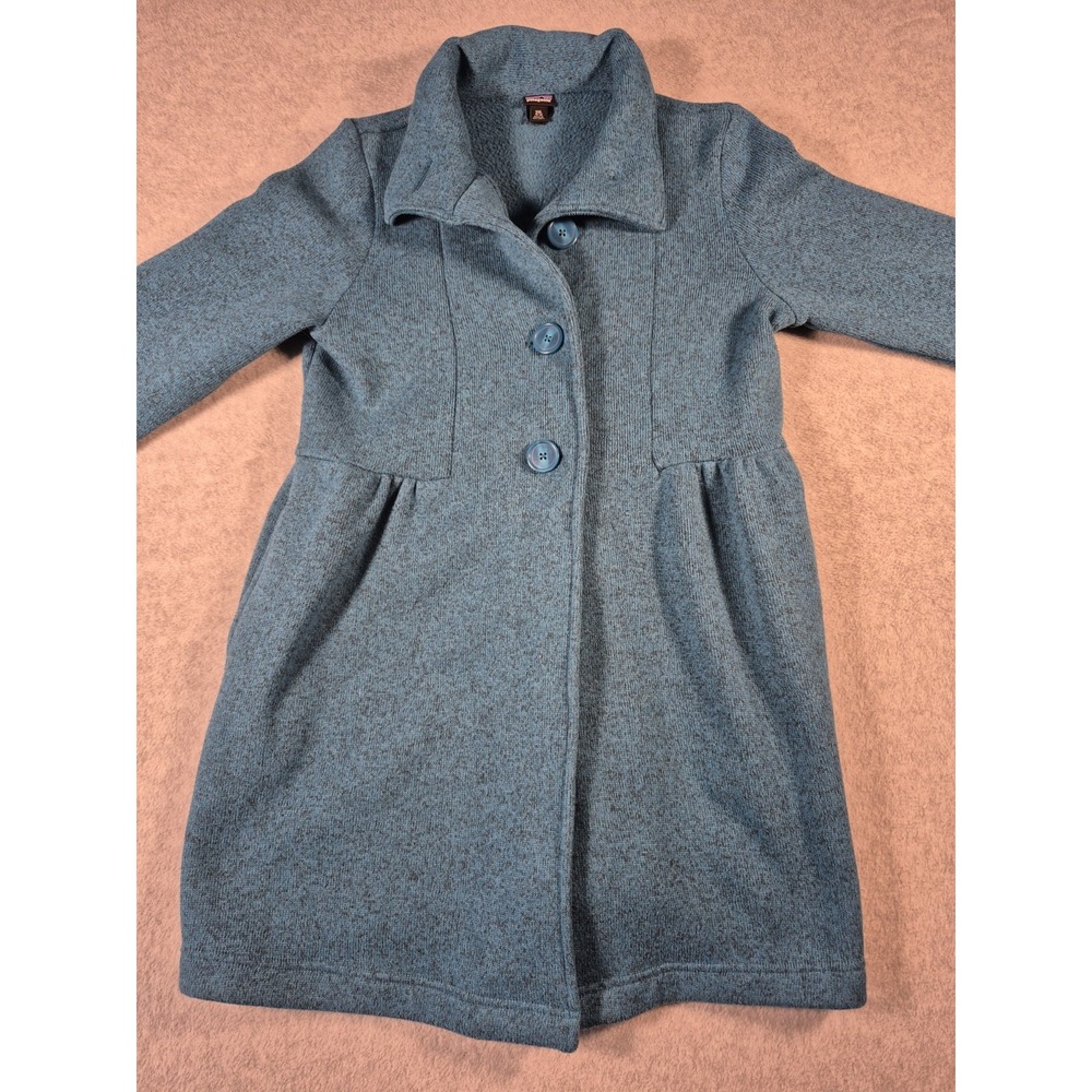 Patagonia Jacket Girls XXL 16-18 Teal Blue Better Sweater Fleece Coat Long‎ Warm